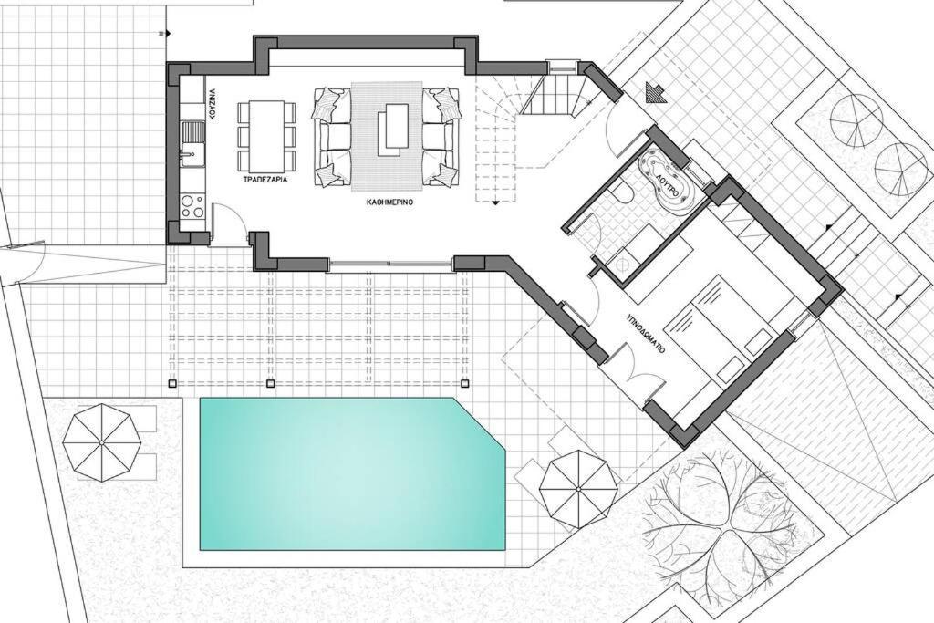 Villa Anthi, A Modern Villa With Salted Water Pool,Hot Tub & Bbq! Rétino Exterior foto